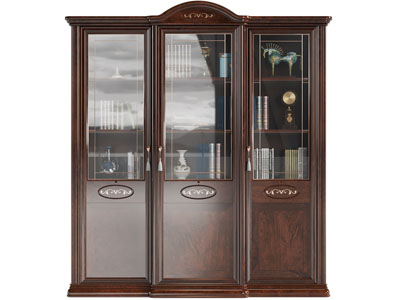 美式玻璃柜门的装饰书柜3d模型 美式玻璃柜门的装饰书柜