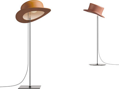 现代礼帽造的落地灯