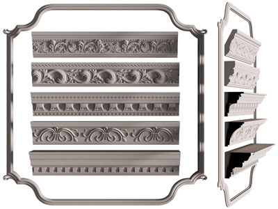 欧式装饰构建、角线、雕花