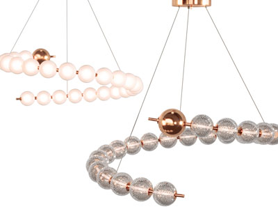 现代串珠造的吊灯