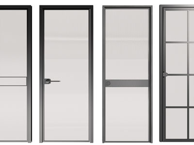 新中式玻璃平开门