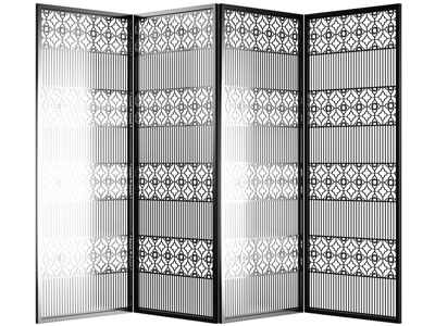 新中式镂空雕花的屏风