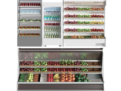 现代水果蔬菜展示柜、保鲜柜