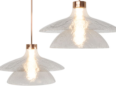 现代玻璃双层垂线吊灯