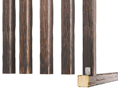 现代方形原木柱子3d模型 现代方形原木柱子