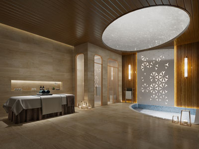 新中式足浴、spa会所3d模型 新中式足浴、spa会所