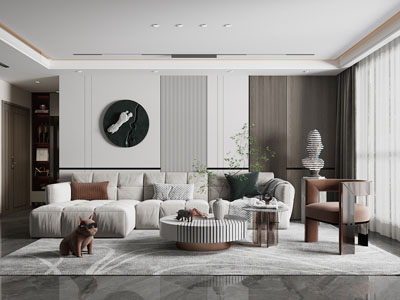 现代客厅、玄关