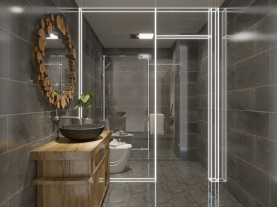 现代酒店卫生间、洗手间