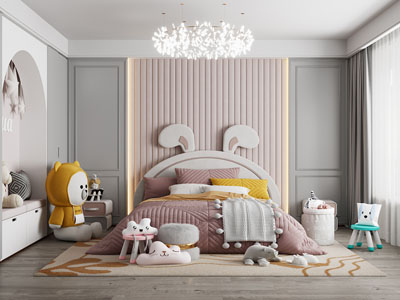 现代卧室、儿童房、公主房