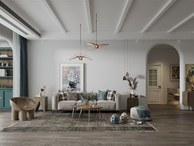 北欧客厅餐厅、洗手间