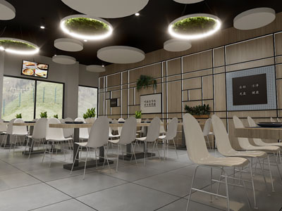 现代饭店餐馆就餐区