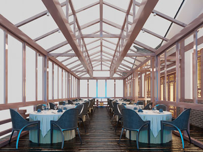 新中式酒店宴客厅、就餐区