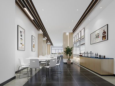 新中式公司茶水间、休闲区