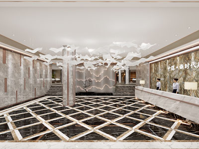 新中式大堂前台接待