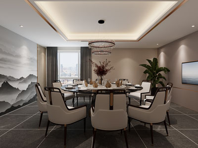 新中式酒店包厢包间