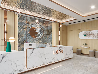 新中式大堂前台接待