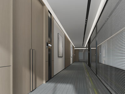 新中式办公走廊过道