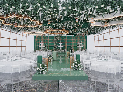 现代轻奢酒店婚庆宴客厅、就餐区