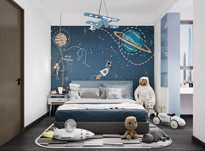 现代儿童房、卧室