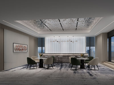 现代大厅前台接待区