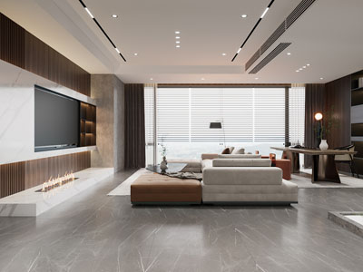 现代客厅、茶室