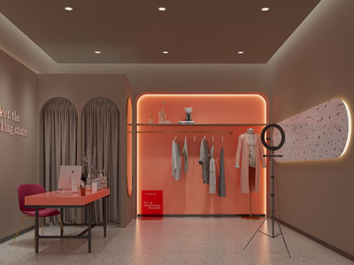 现代服装直播间