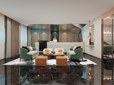 后现代大厅前台接待区