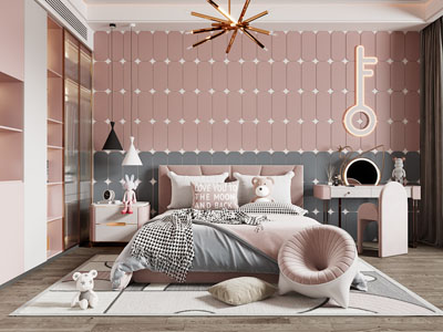 现代轻奢卧室、公主房、儿童房