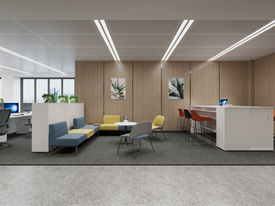 现代公共办公区、接待区