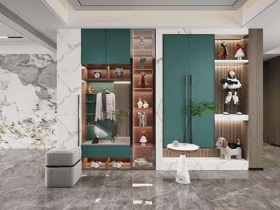 现代玄关装饰鞋柜