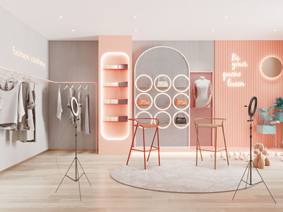 现代女装服饰鞋帽直播间