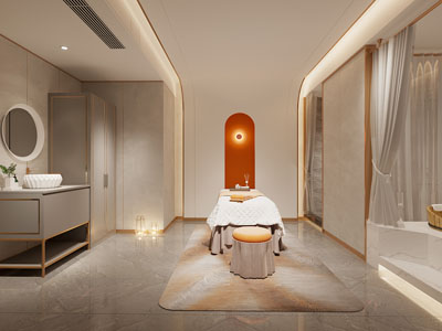 现代轻奢美容按摩店、spa会所3d模型 现代轻奢美容按摩店、spa会所