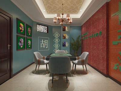 现代棋牌室、麻将娱乐室