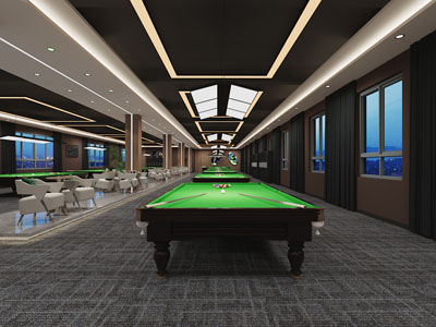 现代台球馆、台球室