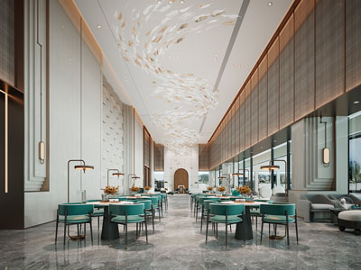 新中式售楼处大堂接待区