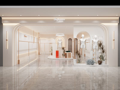 现代轻奢女装专卖店门头