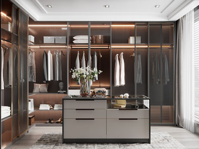 现代衣帽间3d模型 现代衣帽间