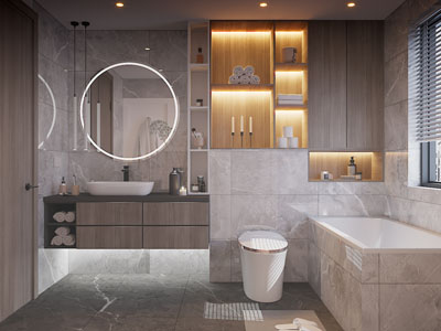 现代卫浴间、洗手间