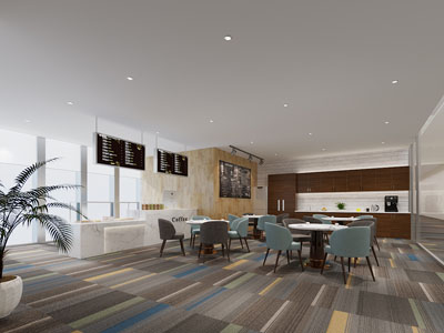 现代公司茶水间、休闲区