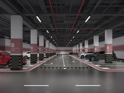 现代地停车场