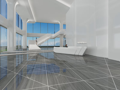 现代大厅前台接待区