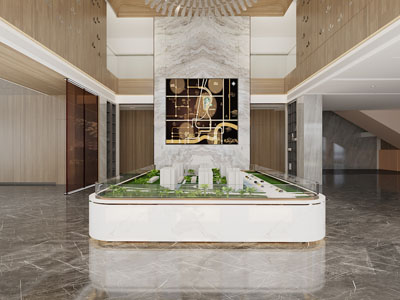 现代售楼处大厅沙盘