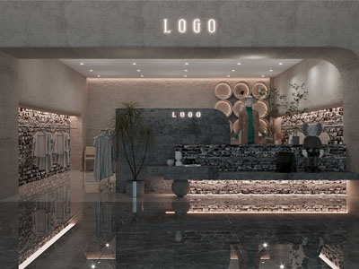 侘寂风服装专卖店门头