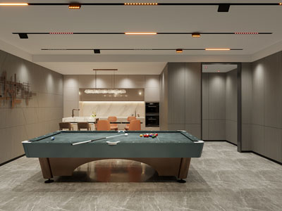 现代台球室、休闲室