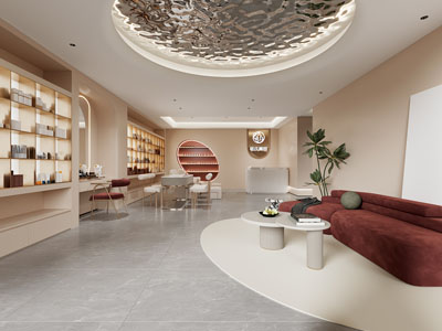 现代美容美甲店、接待区