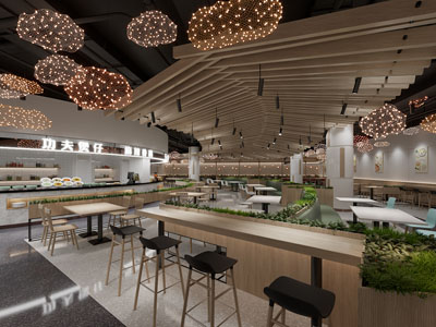 现代饭店餐馆就餐区