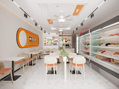 现代饭店餐馆就餐区