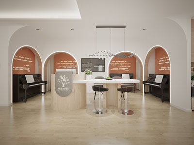 现代钢琴乐器琴行专卖店前台接待3d模型 现代钢琴乐器琴行专卖店前台接待