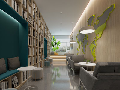 现代阅览室、图书馆、书吧