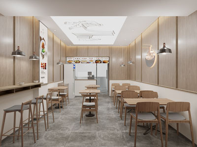 现代饭店餐馆就餐区